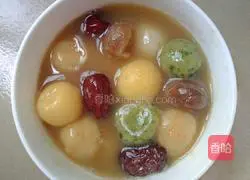 Colorful glutinous rice balls recipe 7