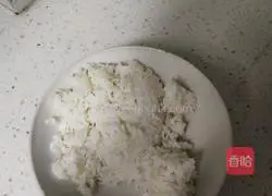 Illustration of how to make golden egg fried rice 1