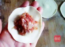 Illustration of how to make pork and green onion dumplings 10