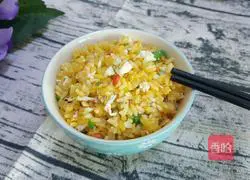 Illustration of how to make gold and silver fried rice 7