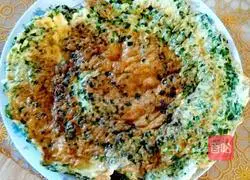 Illustration of how to make pan-fried chive egg pancake 8