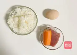 Baby complementary food for one week: Minced beef and eggs Illustration of how to make fried rice 1