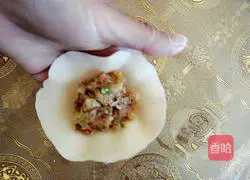 Illustration of how to make pickled cabbage and pork dumplings 5