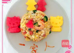 Illustration of how to make shrimp and egg fried rice 9