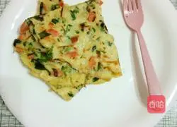 Illustration of how to make ham, vegetable and egg pancakes 7