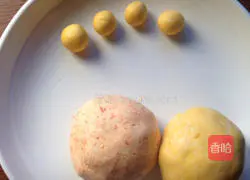 Illustration of how to make fruit glutinous rice balls 1