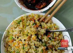 Illustration of how to make rainbow vegetable fried rice 4