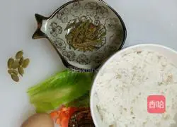 Illustration of how to make tea-flavored fried rice 1