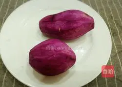 Illustration of how to make purple sweet potato and rose steamed buns 1