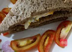 Illustration of how to make egg and vegetable sandwiches 11