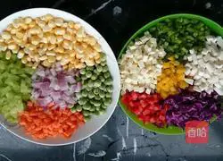 Rainbow Fried Rice Recipe Illustration 2