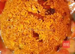 Illustration of how to make volcano fried rice 6