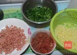 Illustration of how to make Sanding Fried Rice 1