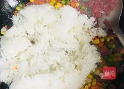 Illustration of Sausage Colored Vegetable Fried Rice 13