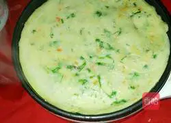 Illustration of how to make celery egg pancake 9