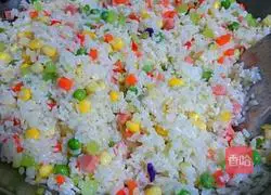 Rainbow Fried Rice Recipe Illustration 14