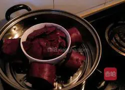 Purple sweet potato and rose flower steamed buns are delicious! Illustration of how to make them! 1