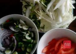 Illustration of how to make fried noodles 1