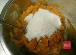 Illustration of how to make steamed pumpkin cake 3