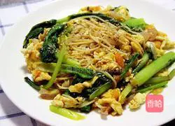 Illustration of how to make vegetable fried noodles 9