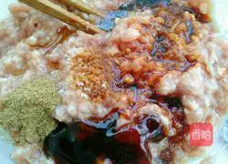 Illustration of how to make wonton stuffing 2