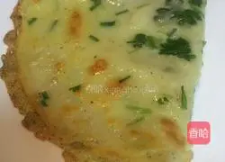 Illustration of how to make cilantro and green onion egg pancake 5