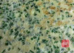 Leek and Shrimp Skin Egg Pancake Recipe Illustration 5