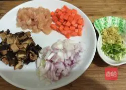 Illustration of how to make potato stewed rice 2