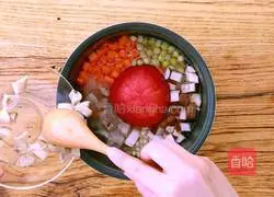Internet celebrity stewed rice with a tomato (dormitory party) Illustration of how to practice the Gospel) 6