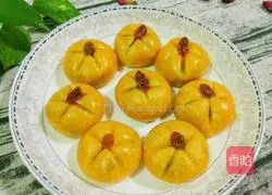 Illustration of how to make pumpkin pie (bean paste filling) 9