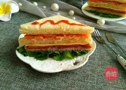 Illustration of how to make ham and cheese sandwich 11