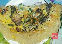 Illustration of how to make scallion egg pancake 7