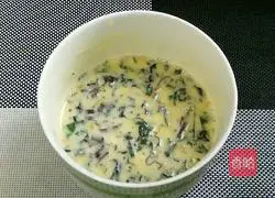 Illustration of how to make perilla and shrimp egg pancake 7