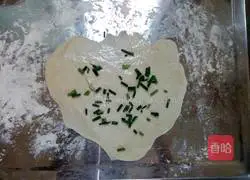 Illustration of how to make salt and pepper scallion pancake 8