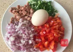 Illustration of how to make fried rice with mixed eggs 1