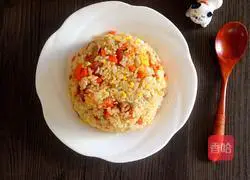 Illustration of how to make colorful fried rice 9