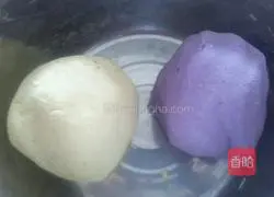 Illustration of how to make two-color glutinous rice balls 4