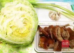 Illustration of how to make roasted duck, cabbage and fried rice 1