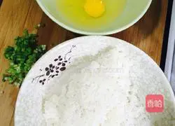 Chives Illustration of how to make egg fried rice 1