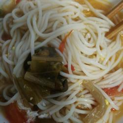 Tomato, Sauerkraut and Egg Soup Noodles