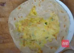 Egg filling cake.Illustration of how to make it 5