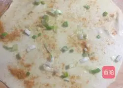 Illustration of how to make green onion, pepper and salt pancakes 3