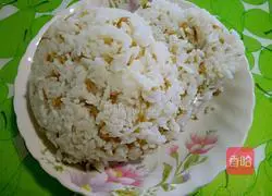 Curry Illustration of how to make shrimp fried rice 3