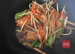 Illustration of how to make big meat fried noodles 8