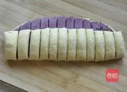 Illustration of how to make butterfly purple sweet potato buns 13