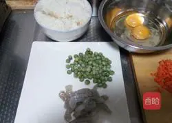 Illustration of how to make assorted fried rice 1