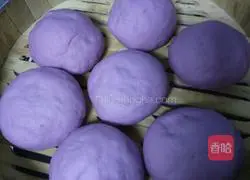 Purple Illustration of how to make potato buns 5