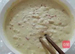 Illustration of making bean dregs pancakes 7