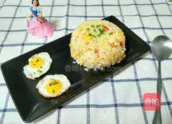 Illustration of how to make barbecued pork and egg fried rice 5