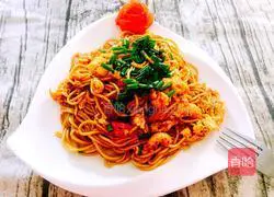 Illustration of how to make shrimp and tomato fried noodles 5
